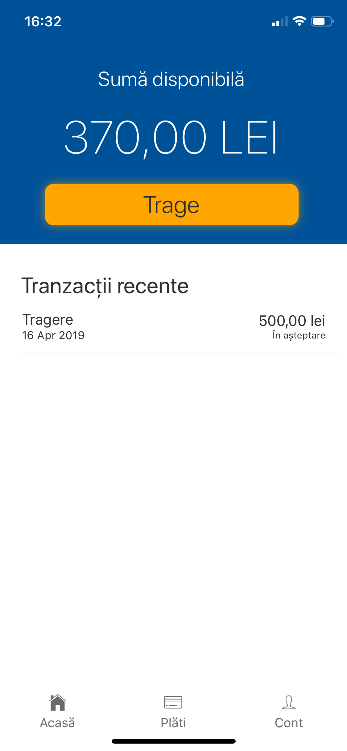 Ecran 2 aplicatie mobila