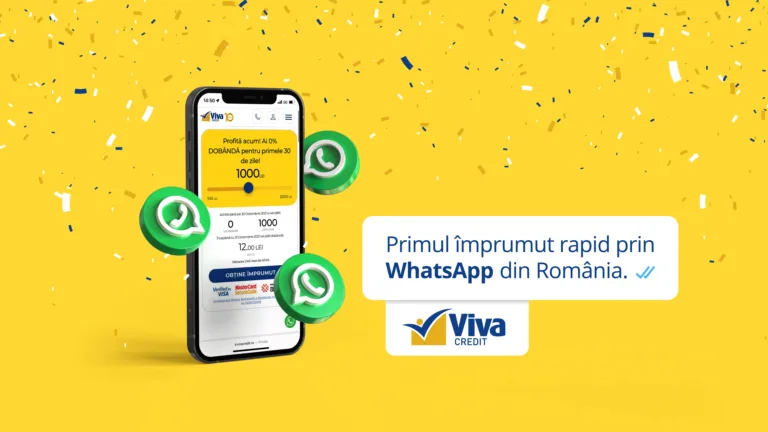 Am lansat în premieră împrumutul rapid prin WhatsApp!